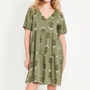 Green Swing Dress LARGE TALL